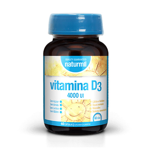 Vitamina D3  4000U.I.  60 Cápsulas - Naturmil