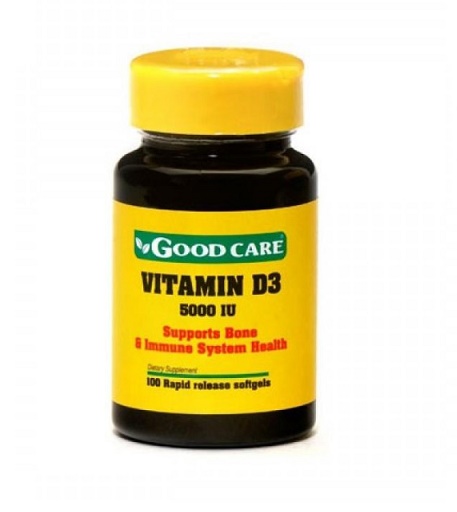 Vitamina D3 5000IU 100 Capsulas - Good Care