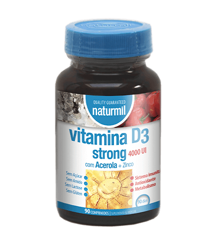 Vitamina D3 Strong 4000UI 90 Comprimidos - Naturmil