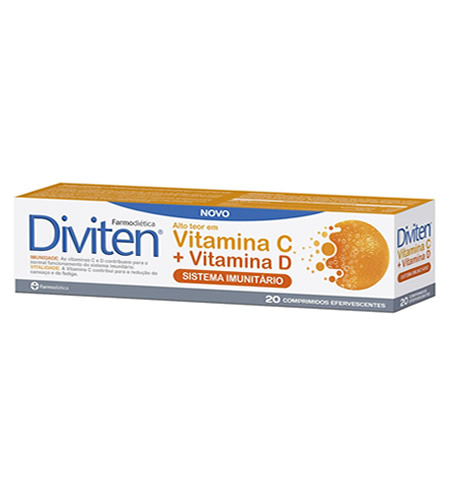 Diviten Vitaminas C e D Efervescente - Farmodietica